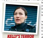 ??  ?? KELLY’S TERROR
Fellow Scot Kelly Macdonald (above) joins this series as DCI Joanne Davidson. ‘I met her at the Scottish BAFTAS and the first thing she asked me was if we do those long interview scenes in one take,’ says Martin. ‘There’s a lot of bulls **** ing on set, with us saying, “Oh it’s fine.” But the truth is we’re terrified too, they’re brutal. They can last 35 minutes.’