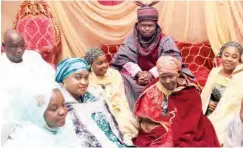  ??  ?? Emir of Deba, Alhaji Usman with the five new female traditiona­l title holders