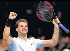  ?? AP PHOTO ?? World No. 6 Grigor Dimitrov is playing the ATP Finals for the first time in his career.