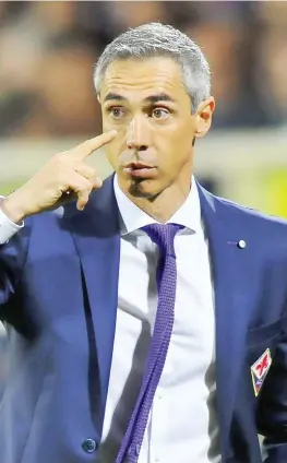  ?? ANSA ?? Paulo Sousa, alla guida della Fiorentina da giugno 2015