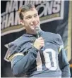  ?? RICARDO RAMIREZ BUXEDA/STAFF FILE ?? UCF QB McKenzie Milton, above, and Alabama counterpar­t Tua Tagovailoa are friends going back to grade school in Hawaii.