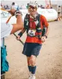  ?? ?? Harry Hunter after completing the Marathon des Sables.