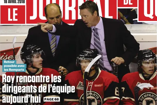  ??  ?? Retour possible avec les Remparts