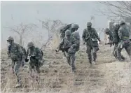  ?? AHN YOUNG-JOON/ THE ASSOCIATED PRESS ?? Soldiers take part in a military exercise in Paju, South Korea, near the border with North Korea, on Friday.