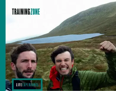  ?? ?? Freddie (right) and Ed crossed Scotland in 72 hours, doubleIron­man style