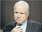  ?? JACQUELYN MARTIN/AP ?? Sen. John McCain, R-Ariz., has glioblasto­ma, an aggressive cancer, according to doctors at the Mayo Clinic in Phoenix.