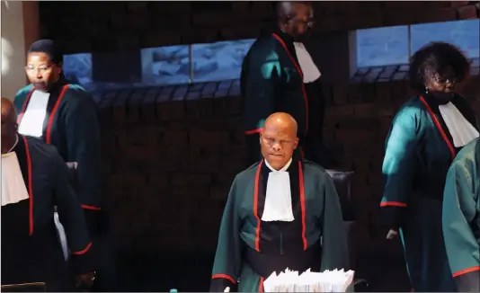 ?? Picture: BOXER NGWENYA ?? RESPECTED: Chief Justice Mogoeng Mogoeng in the Constituti­onal Court. His wisdom, says the writer, ought to be heeded on the role of business in bringing South Africa back from the brink.