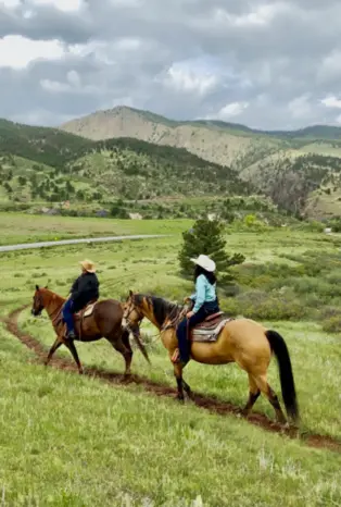  ?? ?? ABOVE, FROM LEFT: Horse riding around Loveland © Helen Hayes; paddling Poudre Canyon © Ryan Burke; Steamboat wildlife © Janis Malekis/Shuttersto­ck