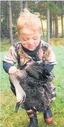  ??  ?? Bentley Brown (20 months) enjoyed his first go at duck shooting this year.