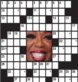  ??  ?? The identity of the featured performer is found within the answers in the puzzle. To take the TV challenge, unscramble the letters noted with asterisks within the puzzle.