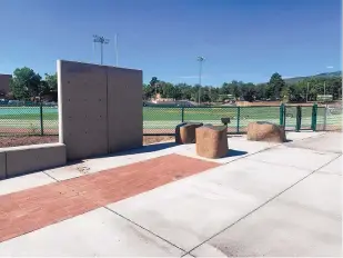  ?? COURTESY OF LOS ALAMOS HIGH SCHOOL ?? Sullivan Field at Los Alamos High School has undergone a $5M renovation that is nearly complete.