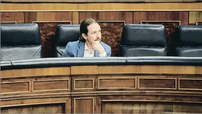  ?? POOL / EP ?? Pablo Iglesias, en una imagen reciente en el Congreso de los Diputados