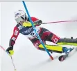  ?? FABRICE COFFRINI/AFP/ GETTY IMAGES ?? Marie-Michele Gagnon skis to a sixth-place finish in St. Moritz, Switzerlan­d, on Friday.