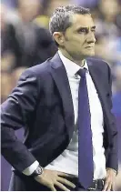  ??  ?? FC Barcelona’s coach Ernesto Valverdé.