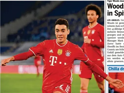  ?? ALFREDO FALCONE - LAPRESSE ?? Das 17-jährige Supertalen­t Jamal Musiala trifft bei Bayerns Machtdemon­stration.