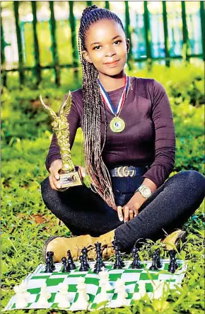  ?? (Courtesy pics) ?? Eswatini’s Chess queen Nomcebo Sibisi has spoken on how she perceives the sport which has saw her steal the crown over the past weekend.