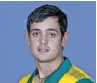  ??  ?? Quinton de Kock