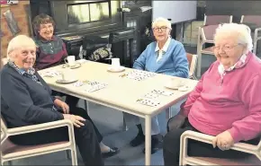  ??  ?? Cypress View Lodge residents Anne Shaw, Margaret Fletcher, Joan Smith and Hilda Jensen.