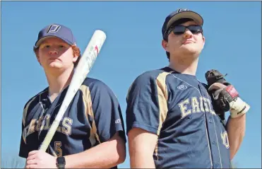  ?? Scott Herpst ?? Seniors Caleb Epperson and Jared Haney will lead a freshman-heavy squad into a new baseball season, starting this week.