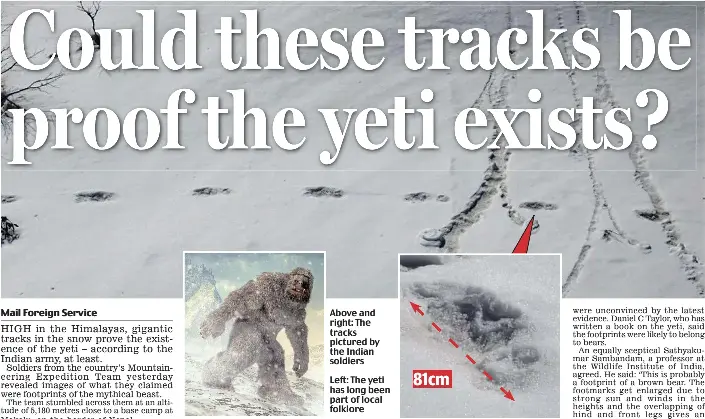 Could These Tracks Be Proof The Yeti Exists Pressreader