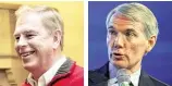  ??  ?? Ohio’s tight Senate race between Democrat Ted Strickland (left) and Republican Sen. Rob Portman has attracted more outside spending than any Senate race in the country.