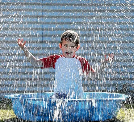  ?? PHOTO: ANDY JACKSON/STUFF ?? Hot weather has sent pool sales soaring on Trade Me, despite water restrictio­ns being in place in many parts of the country.