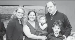  ?? SGT JOHANIE MAHEU RIDEAU HALL, ?? Dr. Shane Neilson and his family with Governor General Julie Payette at the 2018 Social Sciences and Humanities Research Council Impact Awards at Rideau Hall in Ottawa on Oct. 3.