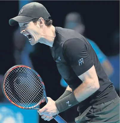  ?? Picture: PA. ?? Andy Murray shows his frustratio­n, but it turned out well for the Scot as he came from a set down to beat Kei Nishikori 6-7 6-4 6-4.