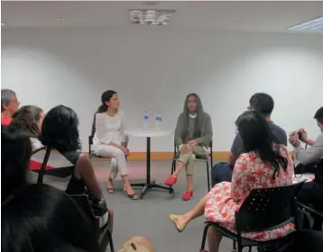  ??  ?? Deepa Mehta (above) talking about her latest film Anatomy of Violence; poster (right) of the movie