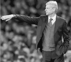  ??  ?? Arsene Wenger gestures on the touchline during the English League Cup third round football match between Arsenal and Doncaster Rovers at The Emirates Stadium in London in this Sept 20 file photo. — AFP photo