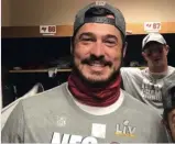  ?? PHOTO D’ARCHIVES ?? Anthony Auclair après avoir remporté le Super Bowl avec les Buccaneers.