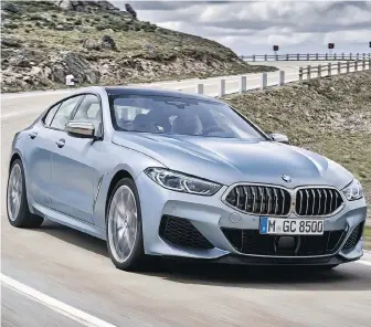  ??  ?? BMW’s 2020 M850i xDrive Gran Coupe is a fast car, but how will it move in a market where motorists prefer SUVs?