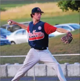  ?? AUSTIN HERTZOG - DIGITAL FIRST MEDIA ?? Pine Forge pitcher Nate Kline delivers to the plate earlier this season.