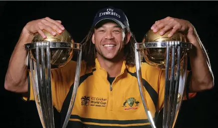  ?? Photo: Cricket Australia ?? Sad passing…Former Australia all-rounder Andrew Symonds has died at the age of 46.