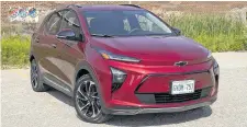  ?? POSTMEDIA • FILE ?? GM has now issued recalls for all of its Bolt electric vehicles for the possibilit­y of the battery catching fire when it is
charged to more than 90 per cent of its capacity.