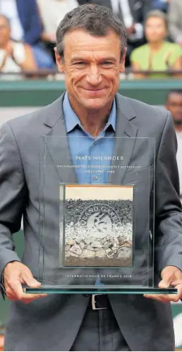  ?? J. C. (GETTY) ?? Wilander, durante un acto de homenaje en la Chatrier.