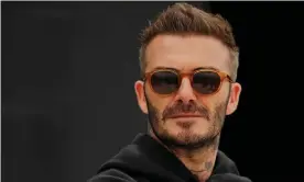  ??  ?? David Beckham is the most followed person on social media in the UK, according to DBVL. Photograph: Michael Reaves/Getty