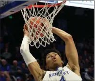  ?? AP/TIMOTHY D. EASLEY ?? Kentucky forward Nick Richards had 8 points and 19 rebounds to help No. 2 Kentucky beat Southern Illinois 71-59 on Friday in Lexington, Ky.