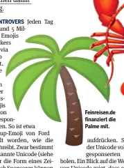  ??  ?? Feinreisen.de finanziert die Palme mit.