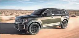  ?? KIA MOTORS AMERICA ?? In recent months, in-demand vehicles such as the Kia Telluride, pictured, and the Toyota RAV4 Hybrid have been selling for a few thousand above MSRP. It’s a textbook case of supply and demand in which there are more customers than cars.