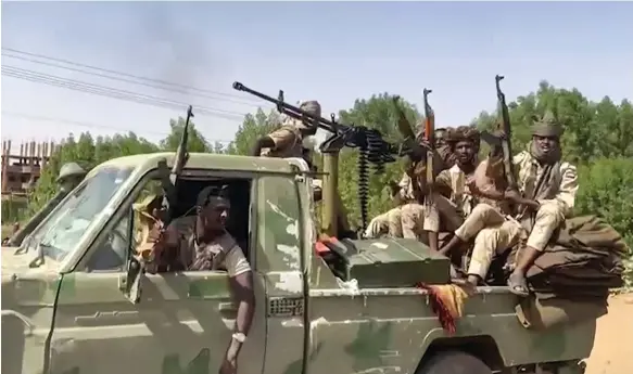  ?? AFP ?? Sudanese paramilita­ry Rapid Support Forces in the East Nile district of greater Khartoum during one of many fragile ceasefires that have all failed to last