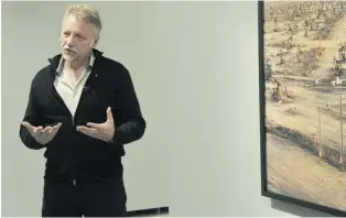  ?? WAYNE LEIDENFROS­T/ PNG ?? Photograph­er Edward Burtynsky, above, on a media tour of his new show at the Vancouver Art Gallery, including 44 photograph­s from the gallery’s permanent collection. One of them, Dryland Farming # 7, at right, was taken in Monegros County, Aragon,...