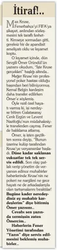  ??  ?? 'üne kadar saklanan vukuatlar tek tek ser vis edildi. %ugüne kader neredey diniz ey muhabir kar deşlerim” diye bitirmiş Ömer yazısını..
Cevabı sen yazın da vermişsin zaten Ömercim..
+aberlerin )ener Yönetimi tarafından “Yazın” diye servis edil mesini beklemiş muha birler..
TL 0H
IaceEooN coP HincalXlXc VaEaK