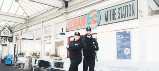  ??  ?? Back in business Kyle Smith’s Scran at the Station relaunches near Prestwick Airport following Troon Train Station blaze