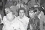  ?? IRA SCHWARZ — ASSOCIATED PRESS ?? Serial killer David Berkowitz, known as “Son of Sam,” arrives at Brooklyn Courthouse on Aug. 11, 1977.