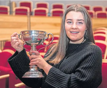  ?? Picture: Paul Smith. ?? Megan Cant is following in her grandfathe­r’s footsteps by getting her hands on the Blue Riband.