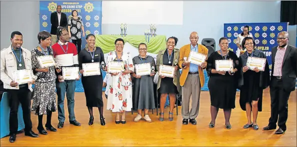  ?? Picture: MALIBONGWE DAYIMANI ?? RECOGNISED: The Mdantsane Police Cluster hosted the Community Police Forum (CPF) Awards at the Cambridge police station yesterday