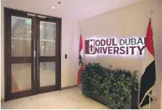  ?? Pawan Singh / The National ?? Modul University Dubai opened in 2016 and has about 300 students from 70 nations