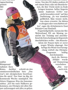  ?? FOTO: DPA ?? Trotz ihrer Verletzung ließ es sich Silvia Mittermüll­er nicht nehmen, noch einmal auf dem Snowboard in den Zielbereic­h zu fahren.