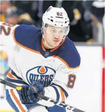  ?? MICHAEL DWYER/AP ?? Edmonton Oilers’ Caleb Jones plays against the Boston Bruins on Jan. 4, 2020.